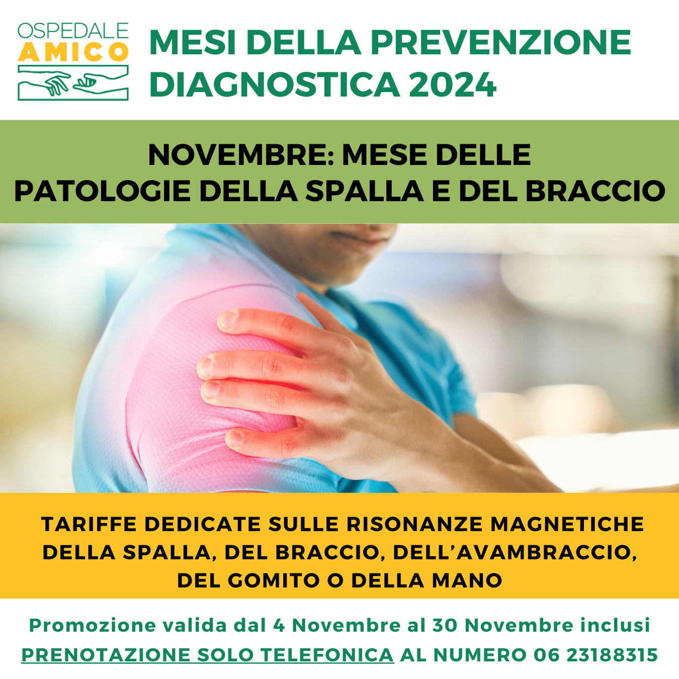 Novembre: mese della prevenzione della spalla e del braccio